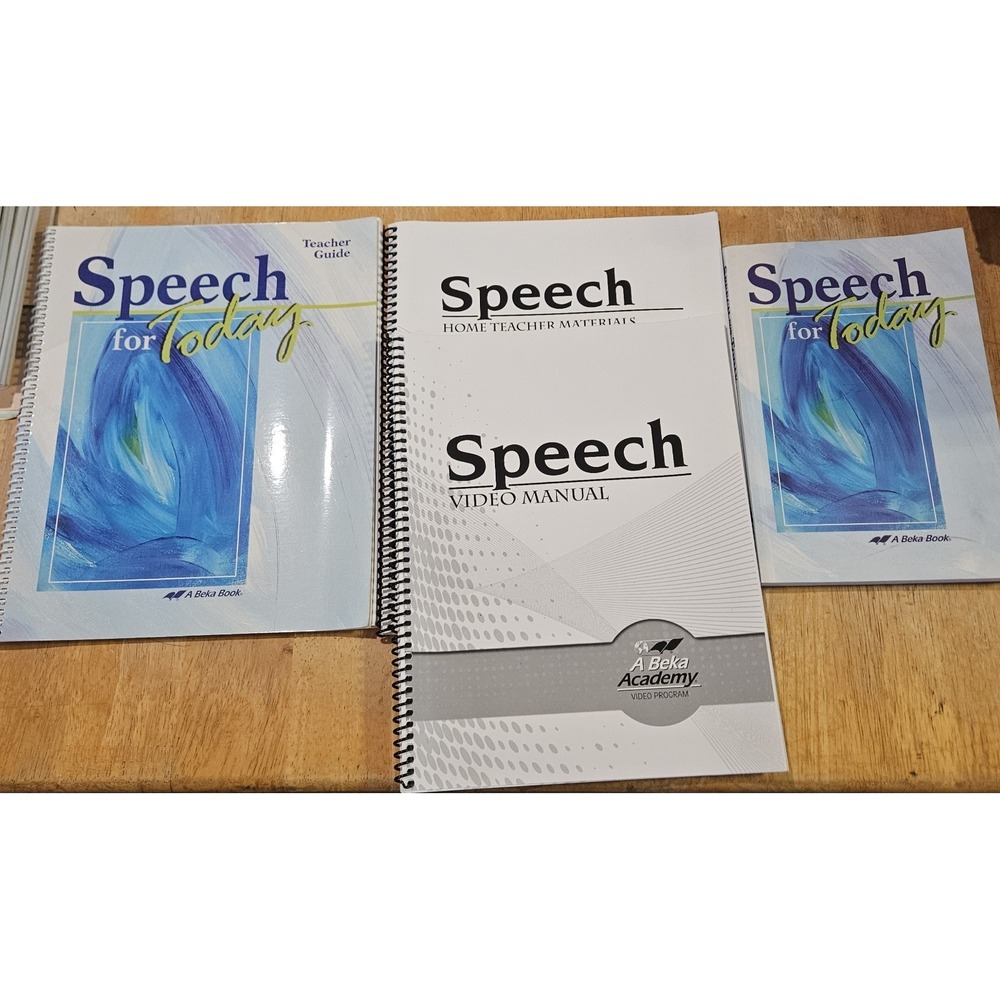Abeka Speech for‎ Today Set Teacher Guide Student Book + Video Manual Homeschool